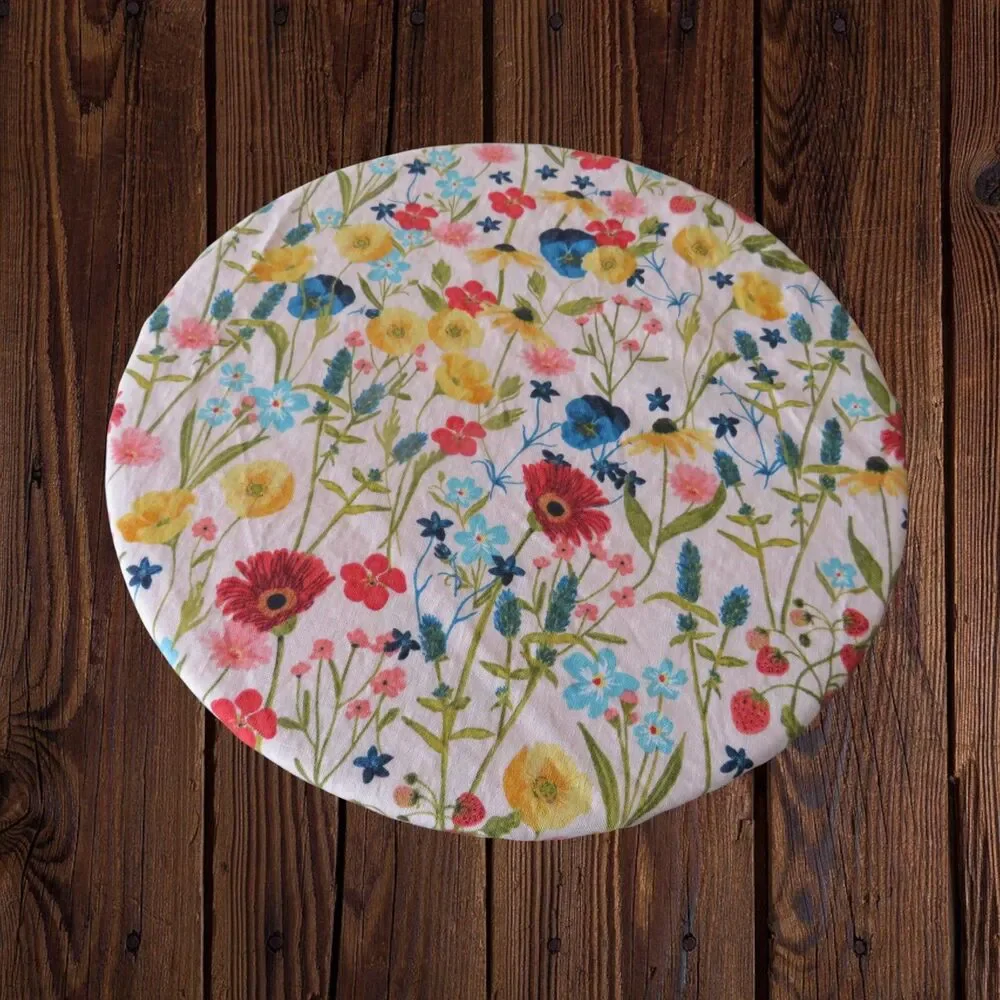 Kitchenaid Bowl Cover Reversible Pink Floral and Garden Flowers
